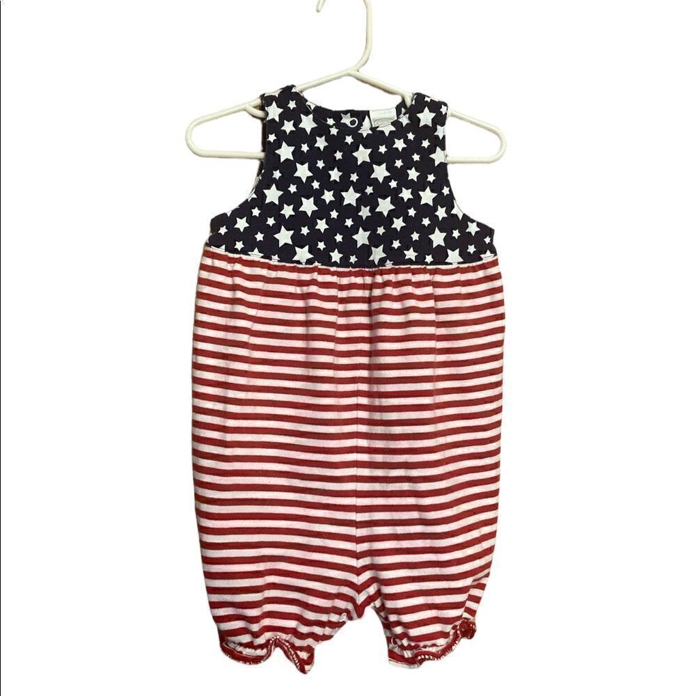 Starting Out Stars & Strips Patriotic 24 Month Girls Baby One Piece.
